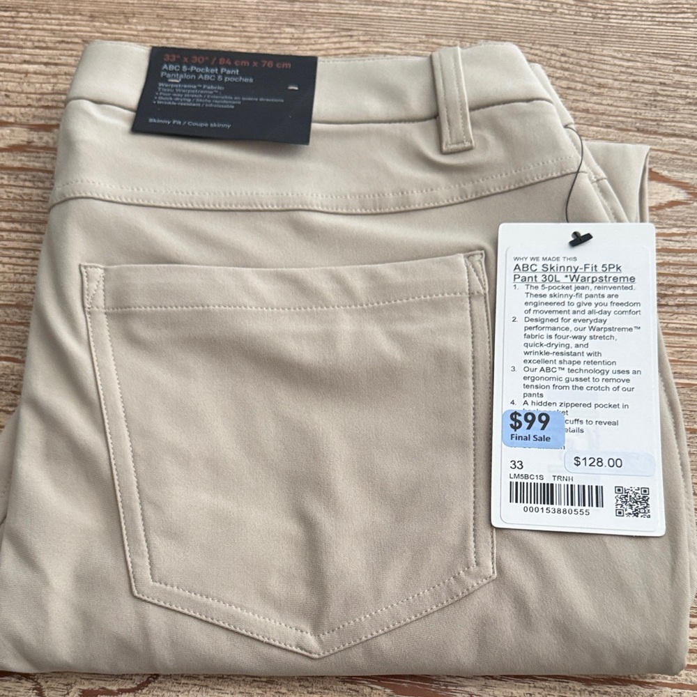 lululemon athletica Tan Chinos